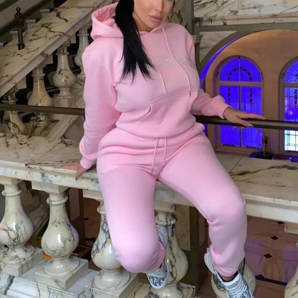 Pink tracksuits